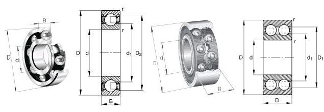 Os rolamentos de esferas profundos de baixo nível de ruído do sulco escolhem a fileira para o motor 1