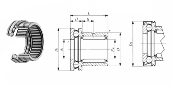 Rolamentos de rolo pequenos para a máquina de matéria têxtil, identificação da agulha da fileira do dobro do tamanho NA496 de 6mm 0