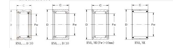 RNA 4868, RNA 4864 rolamentos de rolo médios da agulha do tamanho nenhum anel interno de baixo nível de ruído 0