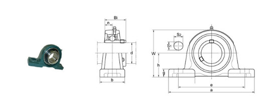 Localização de blocos de almofadas de qualidade superior UCPX17 com caixa 85*381*200 mm ABEC-5 6