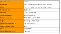Tabela de preços 800730/801806/801215A/534176 do catálogo dos rolamentos do caminhão do misturador do FAG