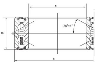Condicionador de ar do rolamento do cubo de roda que carrega 4606-3AC2RS 30mm x 47mm x 22mm 0