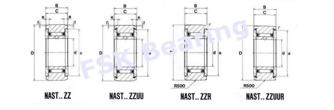 Identificação apoiada separada radial do rolamento de rolo da agulha de NAST 35 ZZ 35 milímetros 1