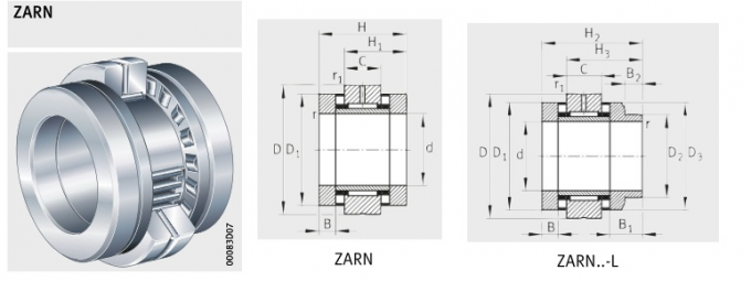 Rolamento de rolo cilíndrico da pressão em dois sentidos radial do rolamento de rolo da agulha de ZARN90180- LTV para a máquina-instrumento 0