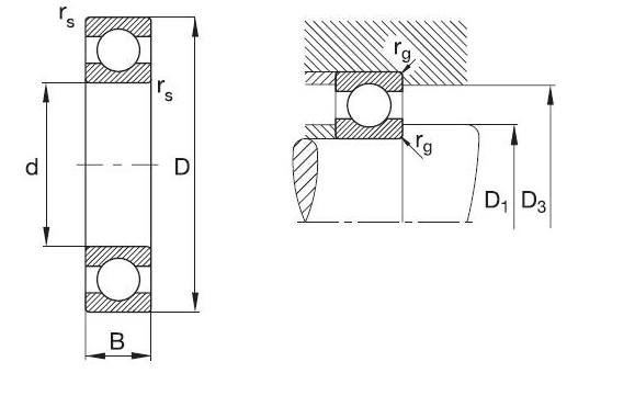 Rolamentos profundos de bronze do moinho de rolamento do rolamento de esferas do sulco C3 da gaiola 6040M para o central elétrica/estaleiro 0