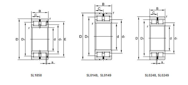 Os rolamentos de rolo cilíndricos do complemento completo de SL01 4848-A- C3 dobram o × do × 300mm da fileira 240mm 60 milímetros 0