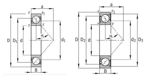 Gaiola de nylon angular do rolamento de esferas do contato de 7315BEAT85 SUL para a maquinaria de construção 0
