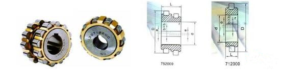 100752305 rolamento excêntrico total para o redutor, identificação 25mm do rolamento de rolo excêntrico 2