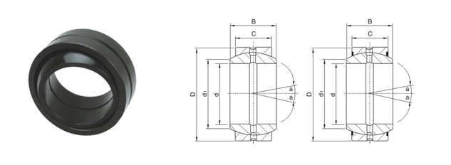 ABEC -5, desgaste liso esférico radial do rolamento de esferas da junção do rolamento de GE 90 ES -2RS - resistente 0
