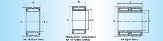 Carga pesada NKIS15-XL, NKIS16-XL, rolamentos de rolo da agulha de NKIS17-XL com anel interno 6